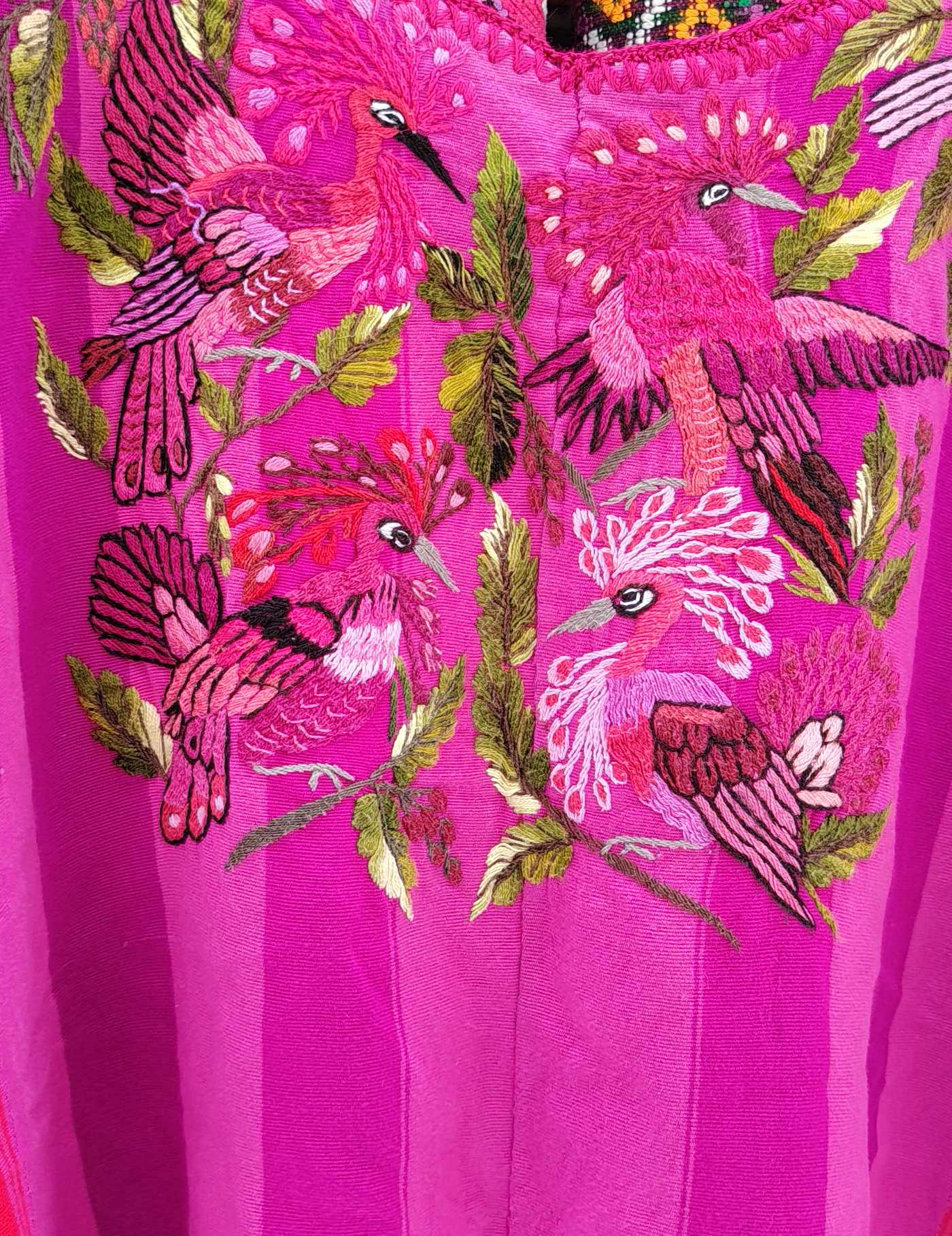 Pink with birds Santiago Huipil #8-201