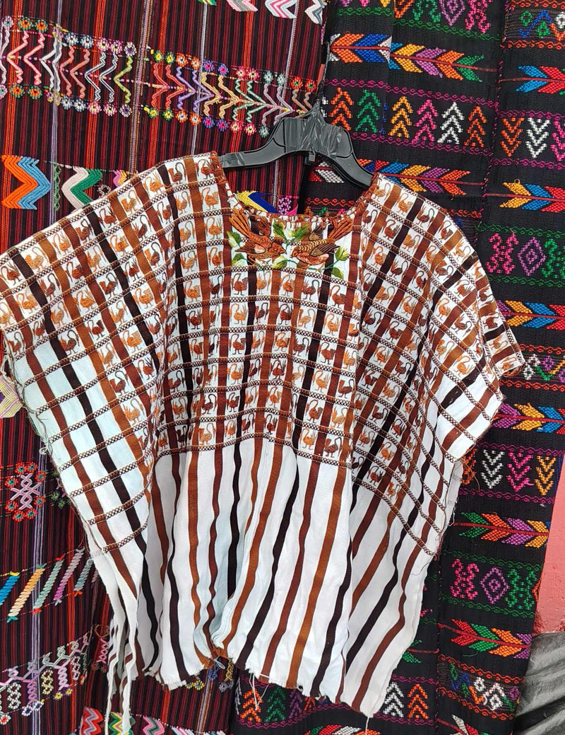 Brown Gingham Santiago Huipil #8-202