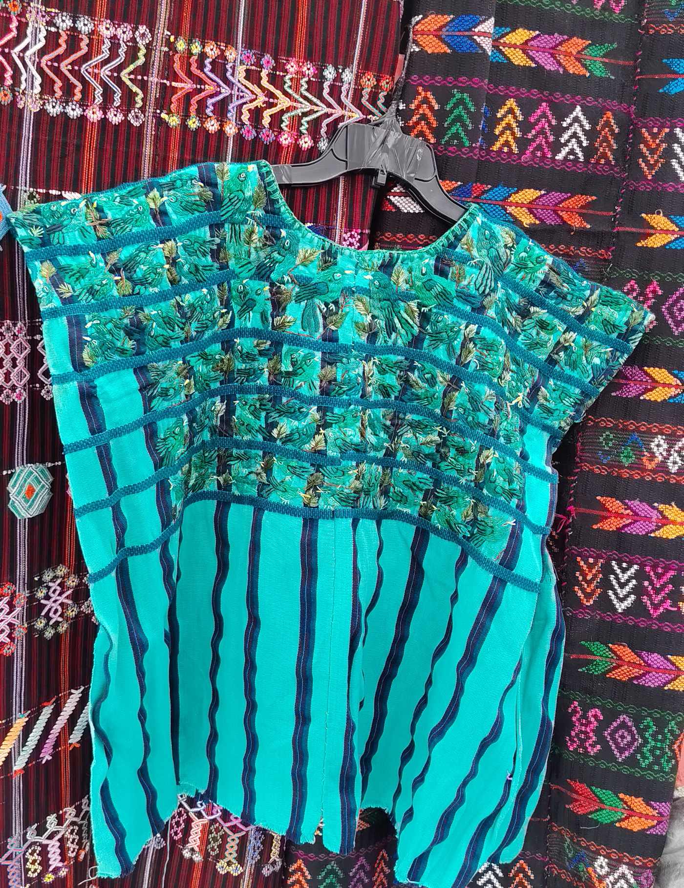 Green with Birds Santiago Huipil #8-207