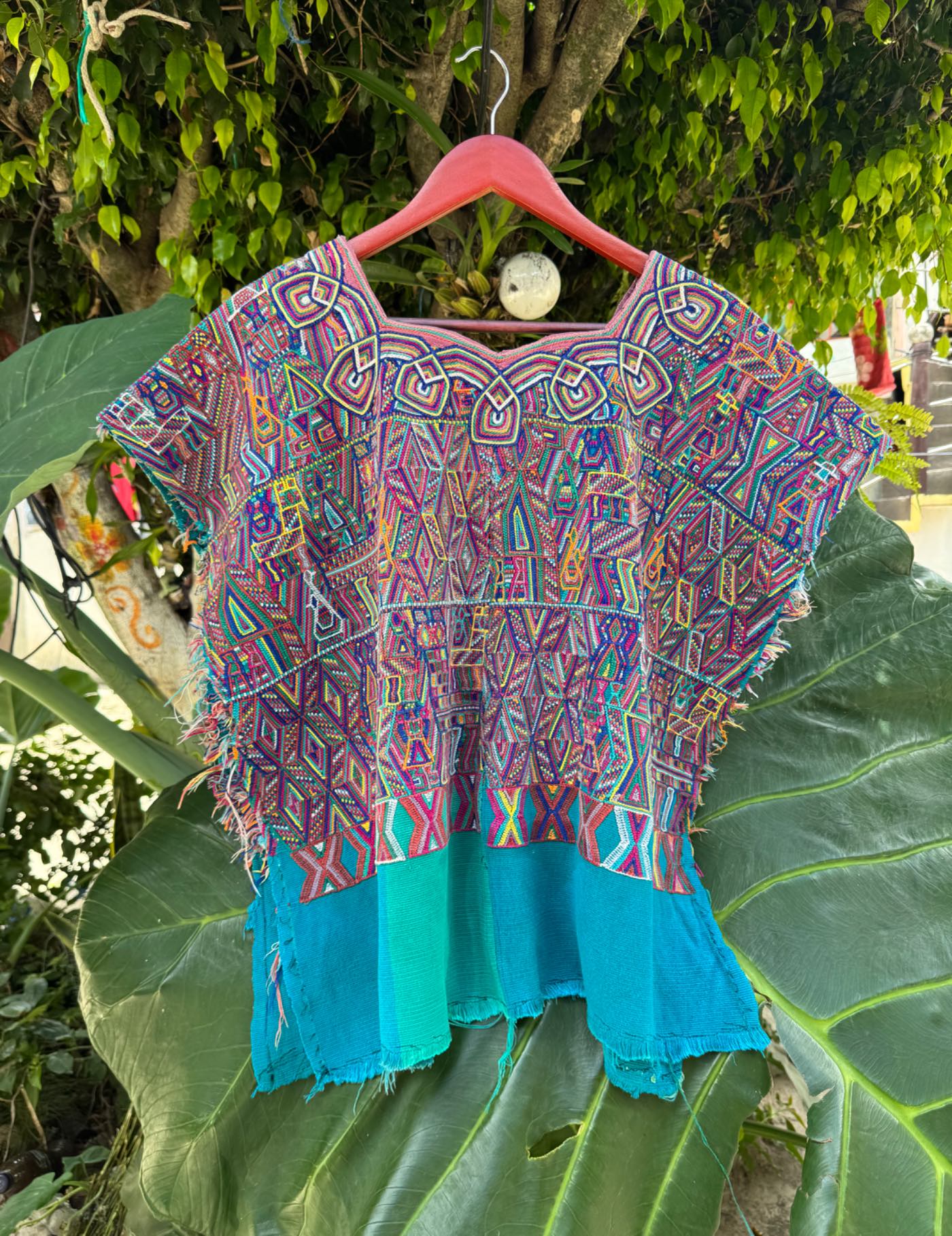 Multicolor Quetzals Nebaj Huipil #8-237