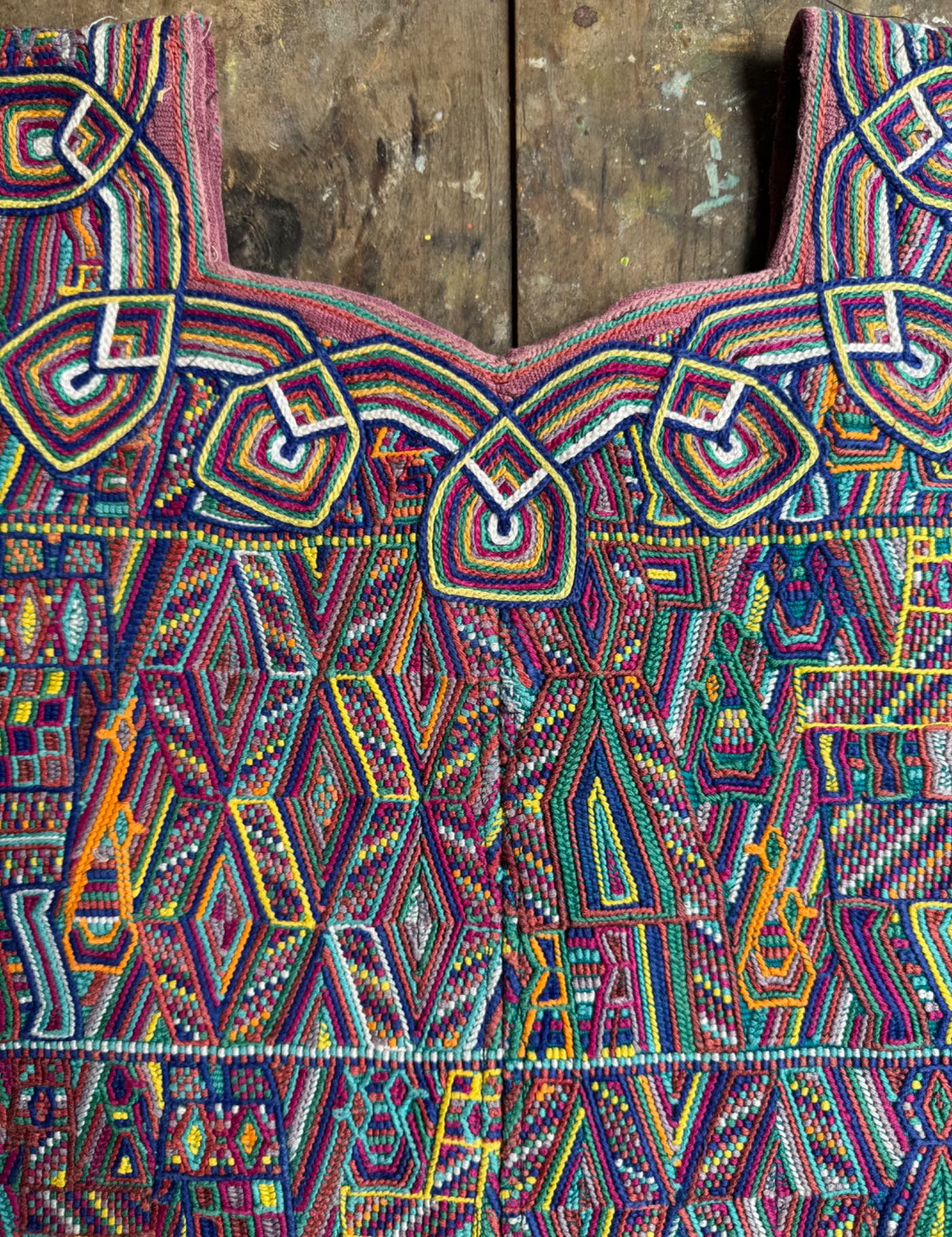 Multicolor Quetzals Nebaj Huipil #8-237