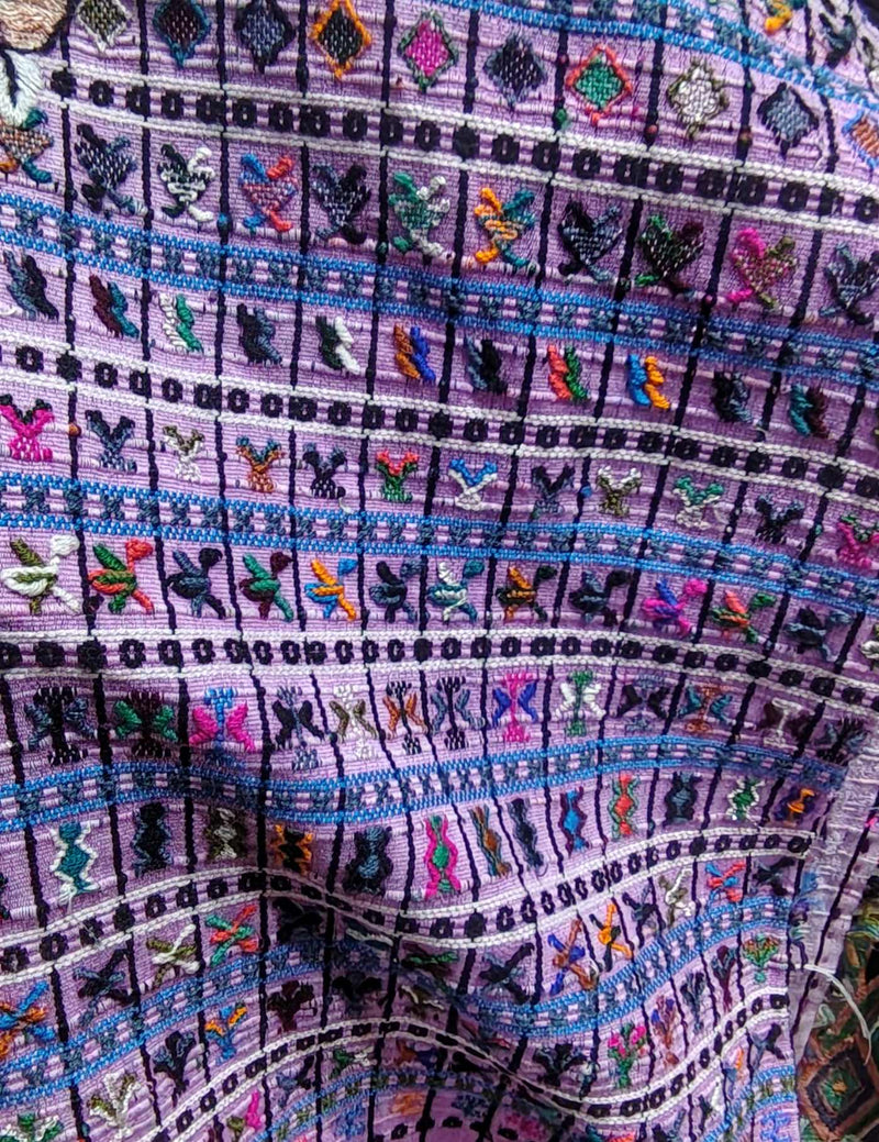 Purple and Lilac Santiago Huipil #8-256