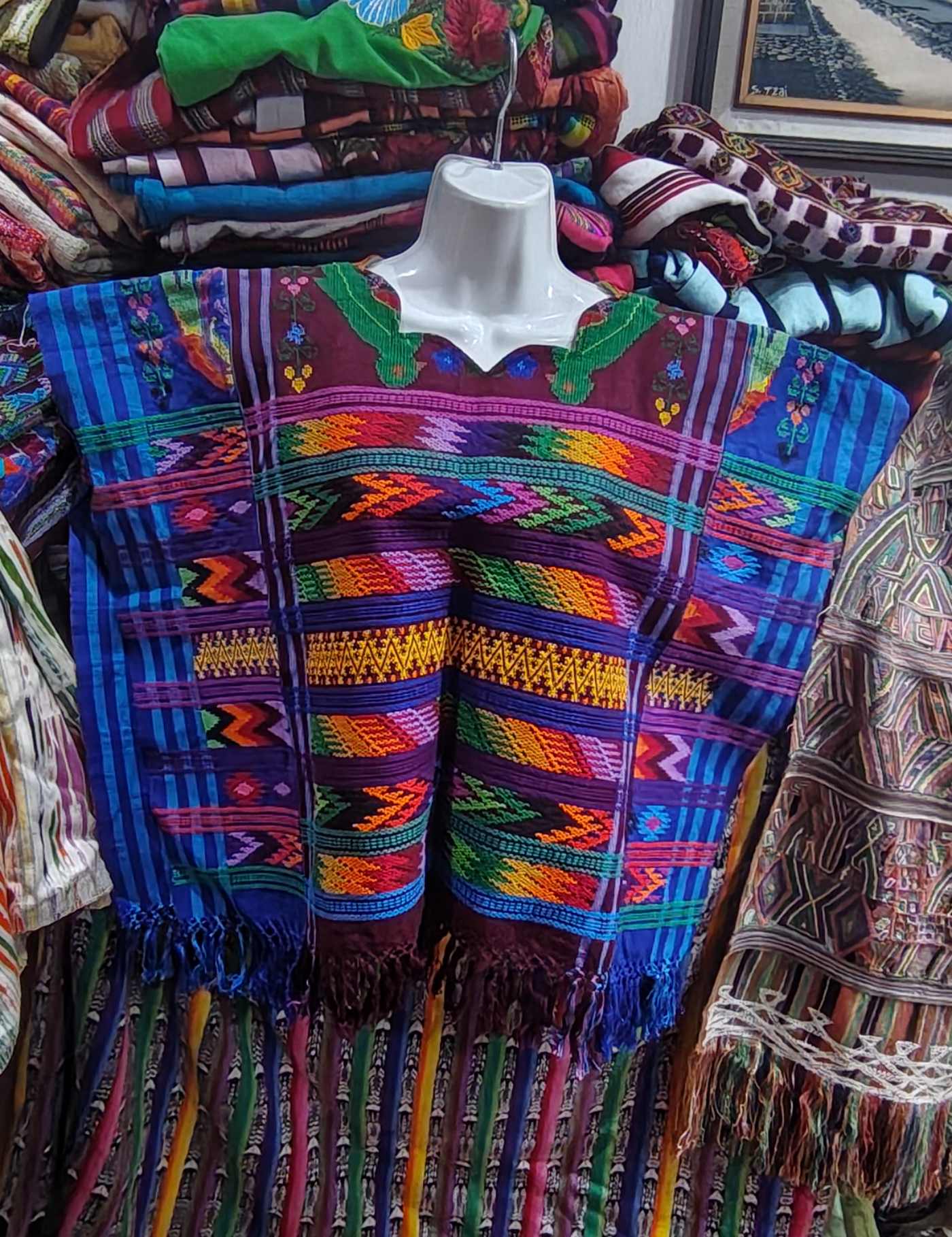 Rainbow Chevron Aguas Calientes Huipil #8-257