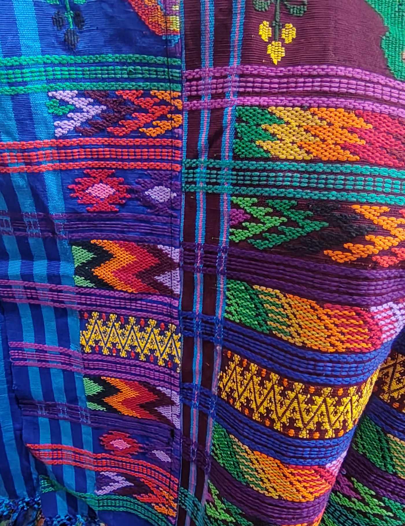 Rainbow Chevron Aguas Calientes Huipil #8-257