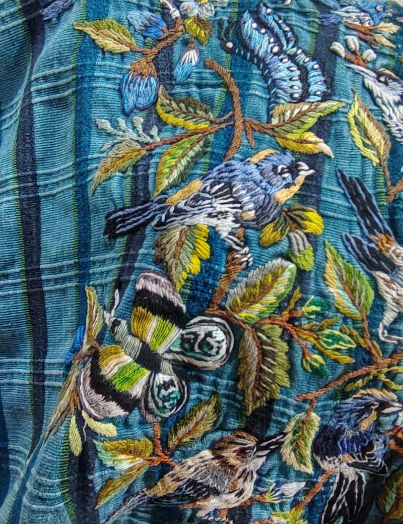 Blue with Birds Santiago Huipil #8-260
