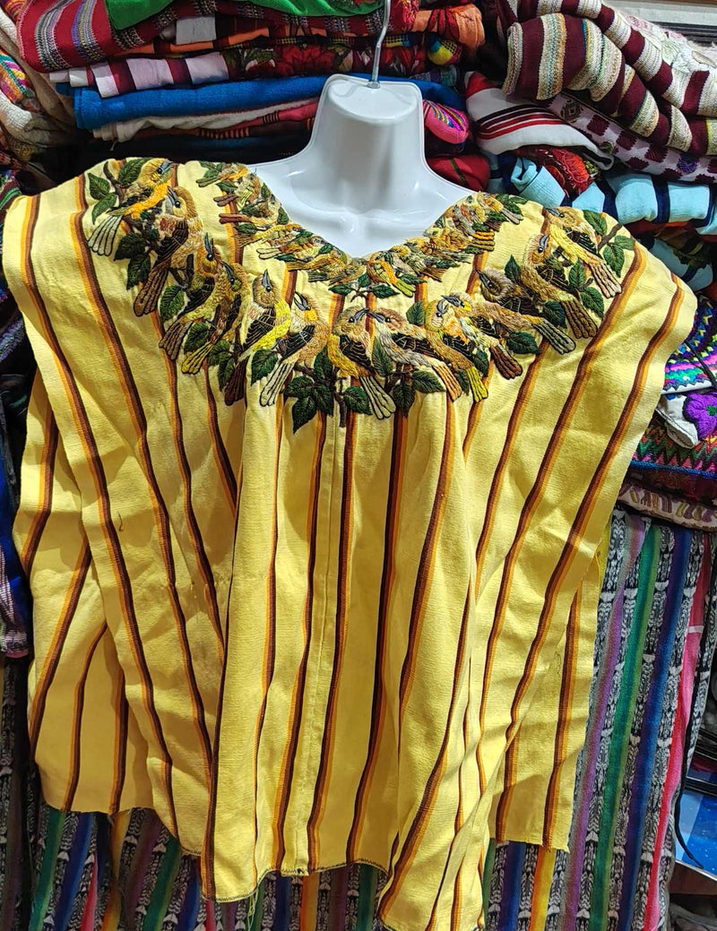 Yellow Striped Santiago Huipil #8-273