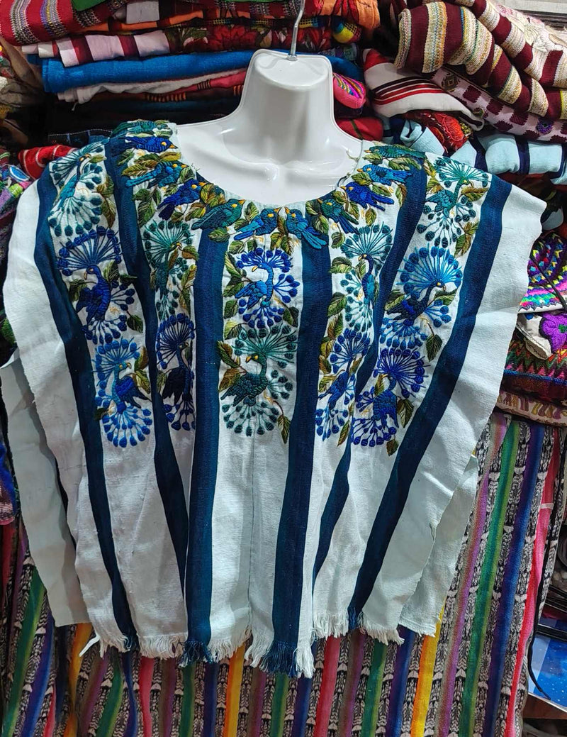 Blue Stripes Santiago Huipil #8-274