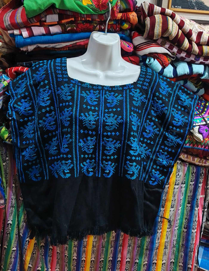Blue and Black San Lucas Tolimán Huipil #8-275