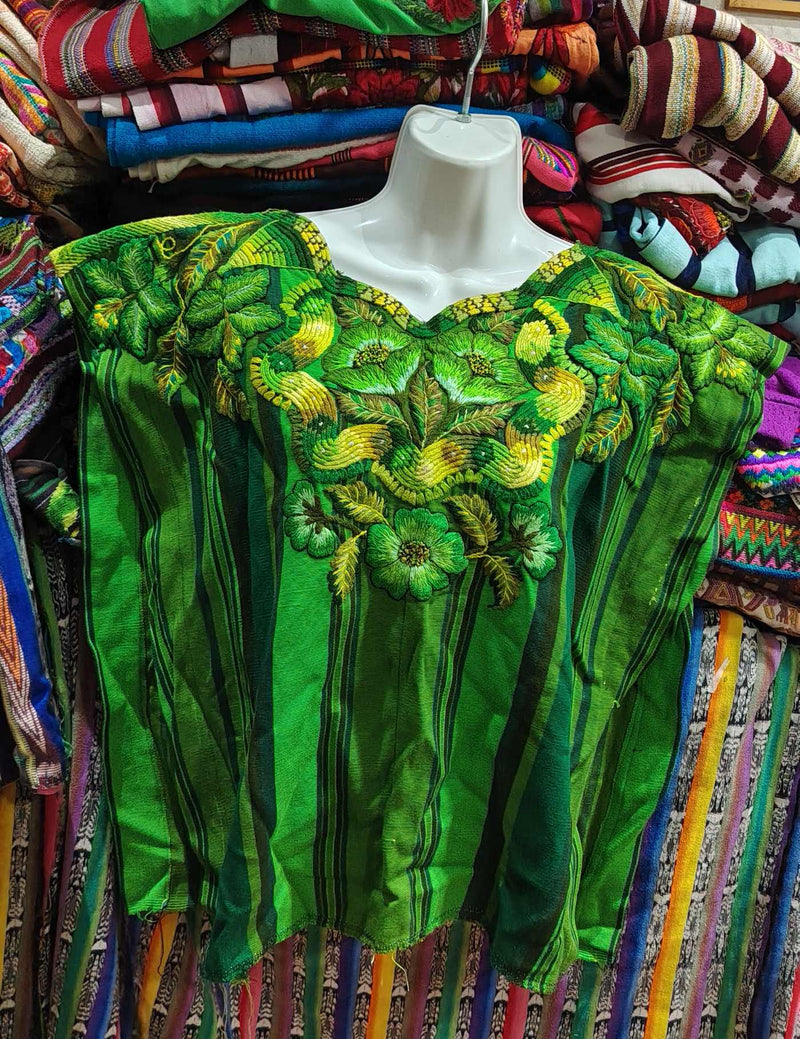 Green on Green Santiago Huipil #8-276