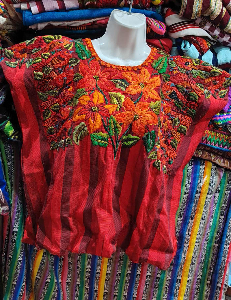 Red and Orange Santiago Huipil #8-277