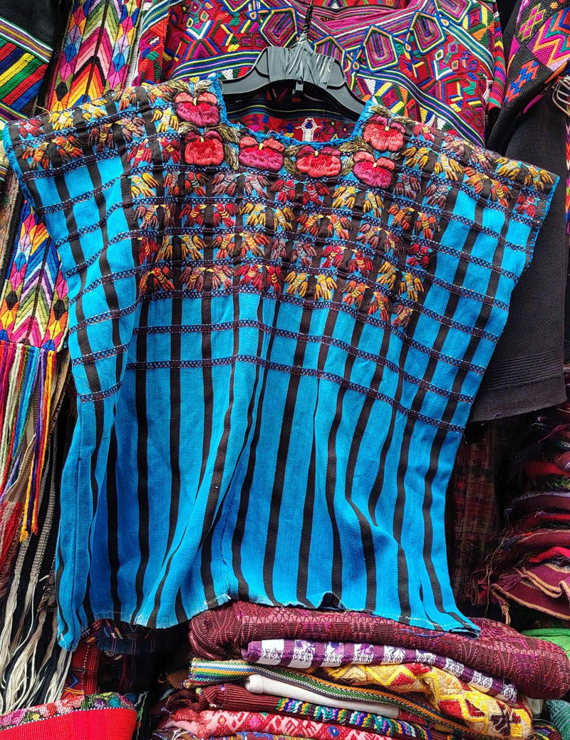 Bright Blue Santiago Huipil #8-282