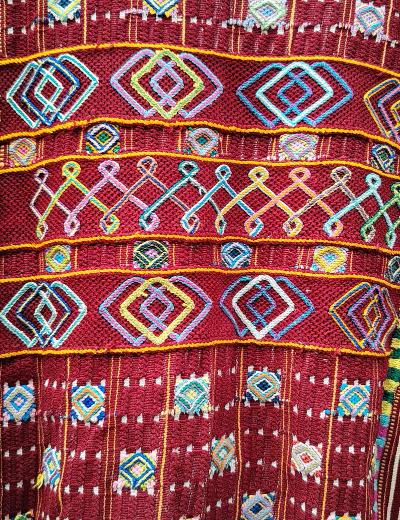 Dark Red Colotenango Huipil #8-293
