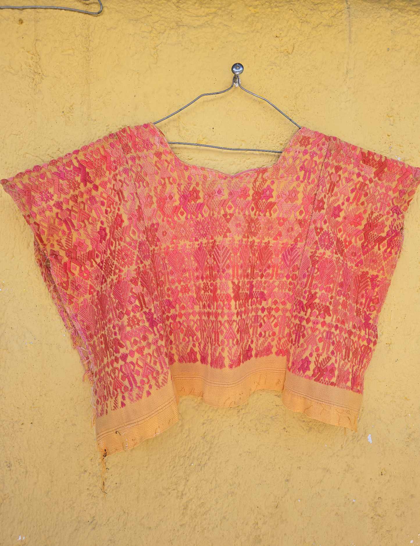 Pink and Yellow Cobán Huipil #8-296
