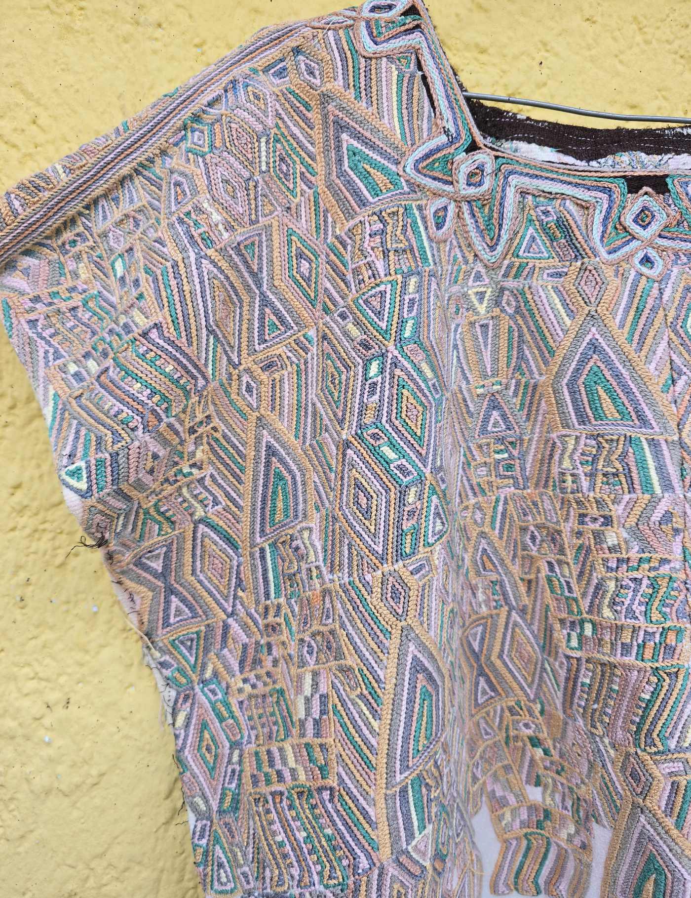 Beige and Berry Nebaj Huipil #8-299