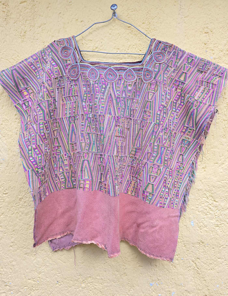 Coral and Purple Nebaj Huipil #8-303
