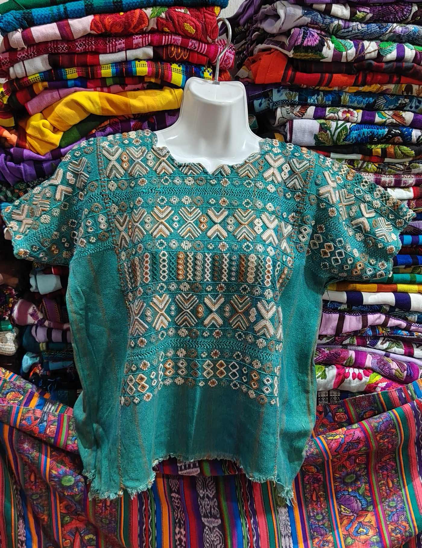Turquoise Colotenango Huipil #8-321