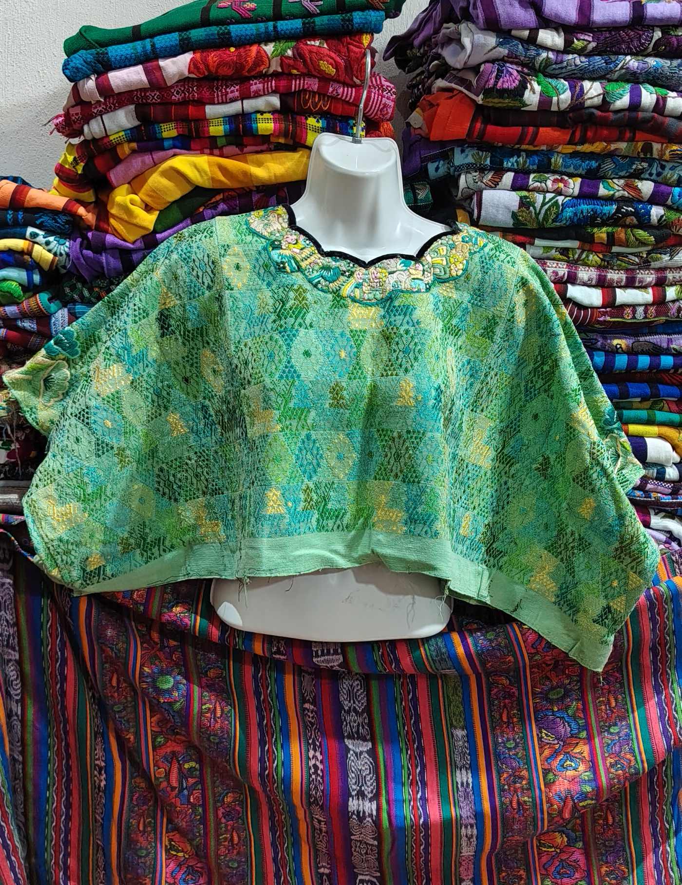 Lime with Deer Cobán Huipil #8-322