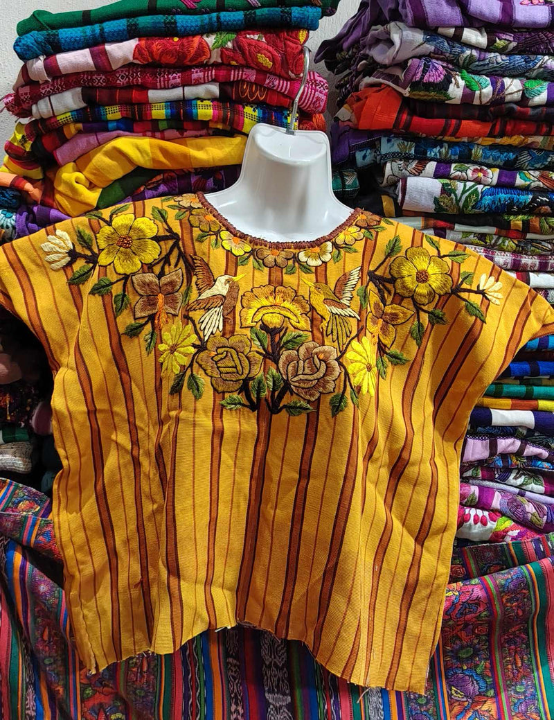 Mustard with Hummingbirds Santiago Huipil #8-324