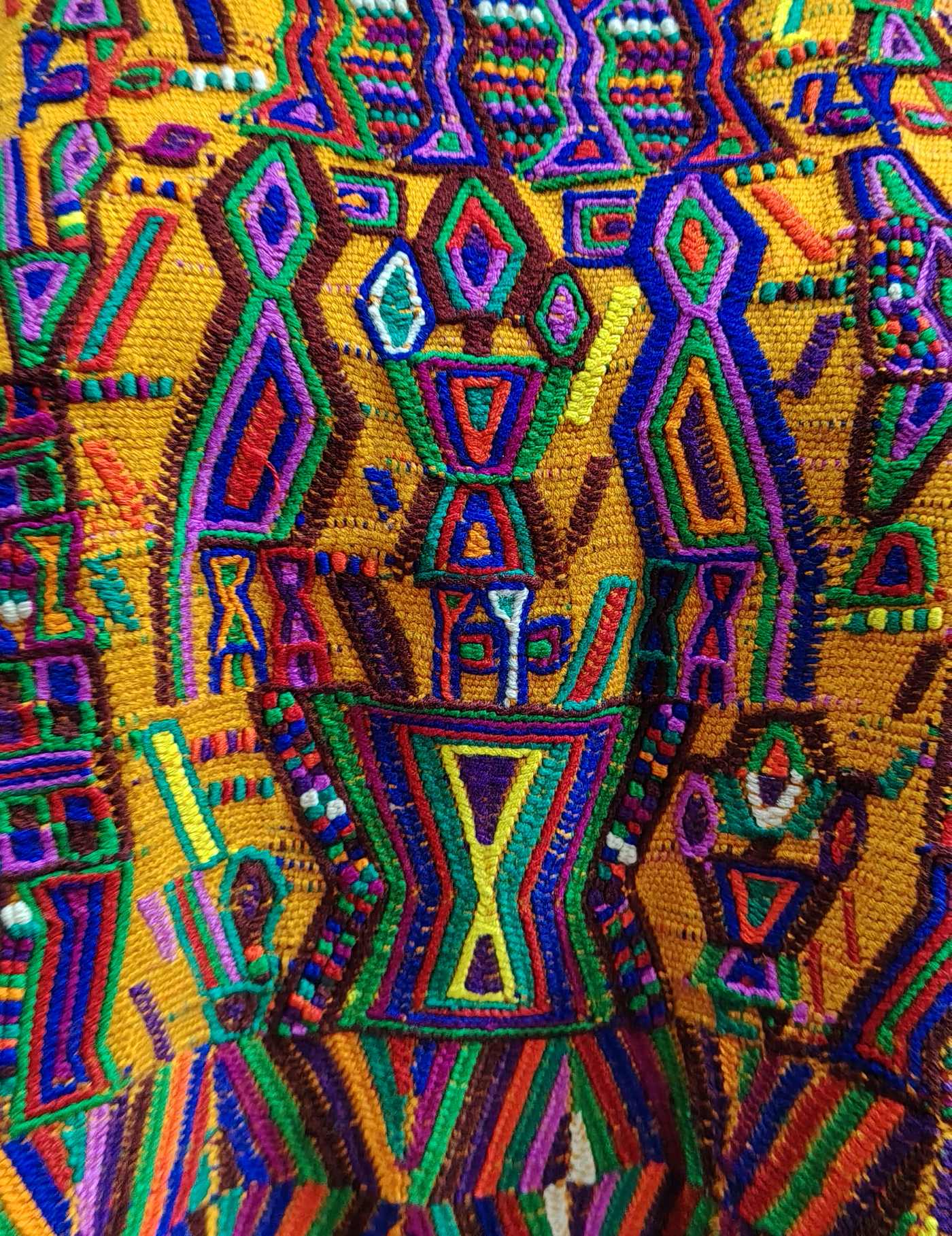 Orange and Purple Nebaj Huipil #8-328