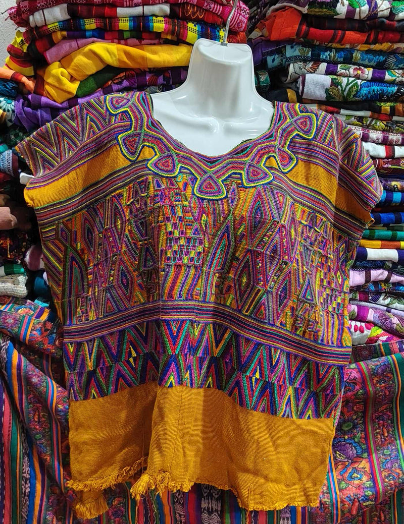 Orange and Purple Nebaj Huipil #8-329