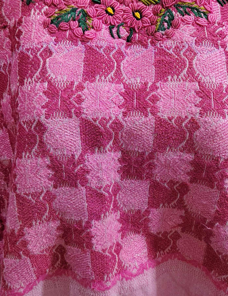 Pink with Rococo Neckline Totonicapán Huipil #8-331