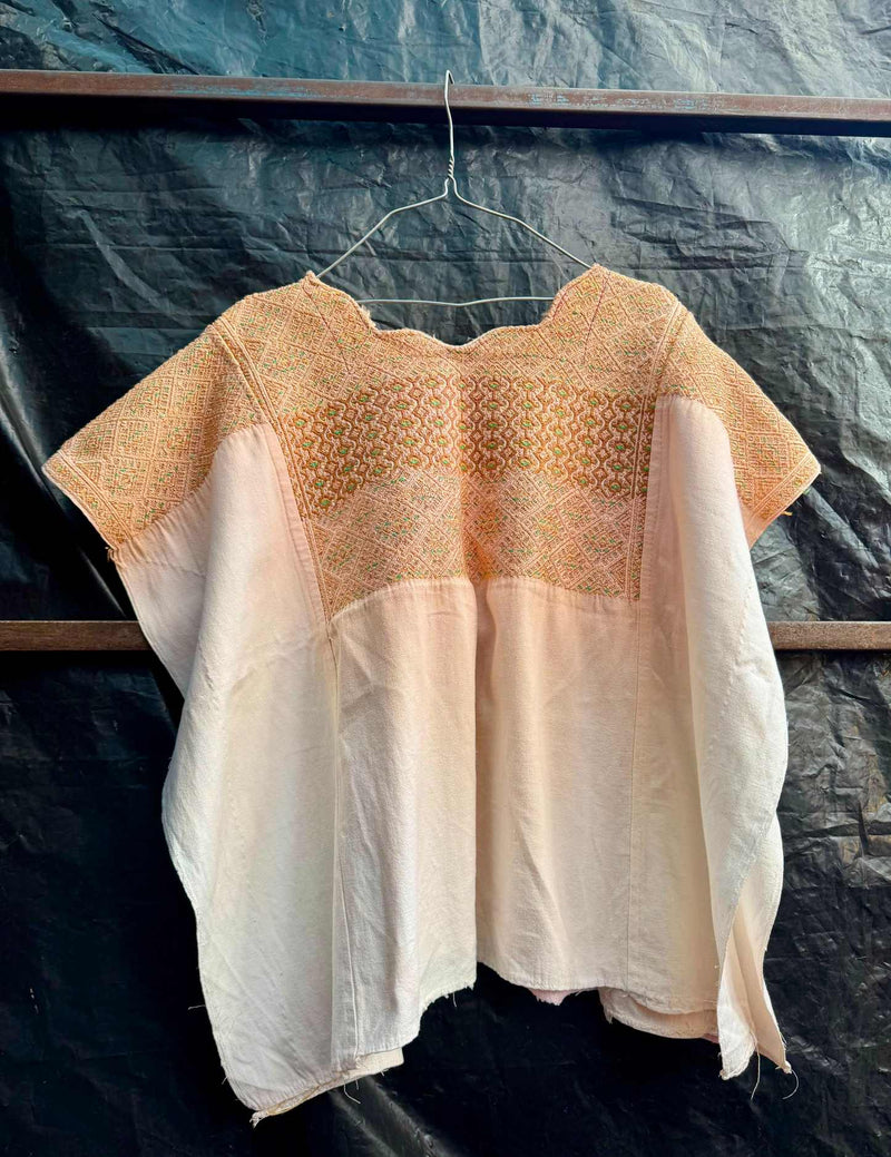 Cream And Ivory Nahualá Huipil #8-334
