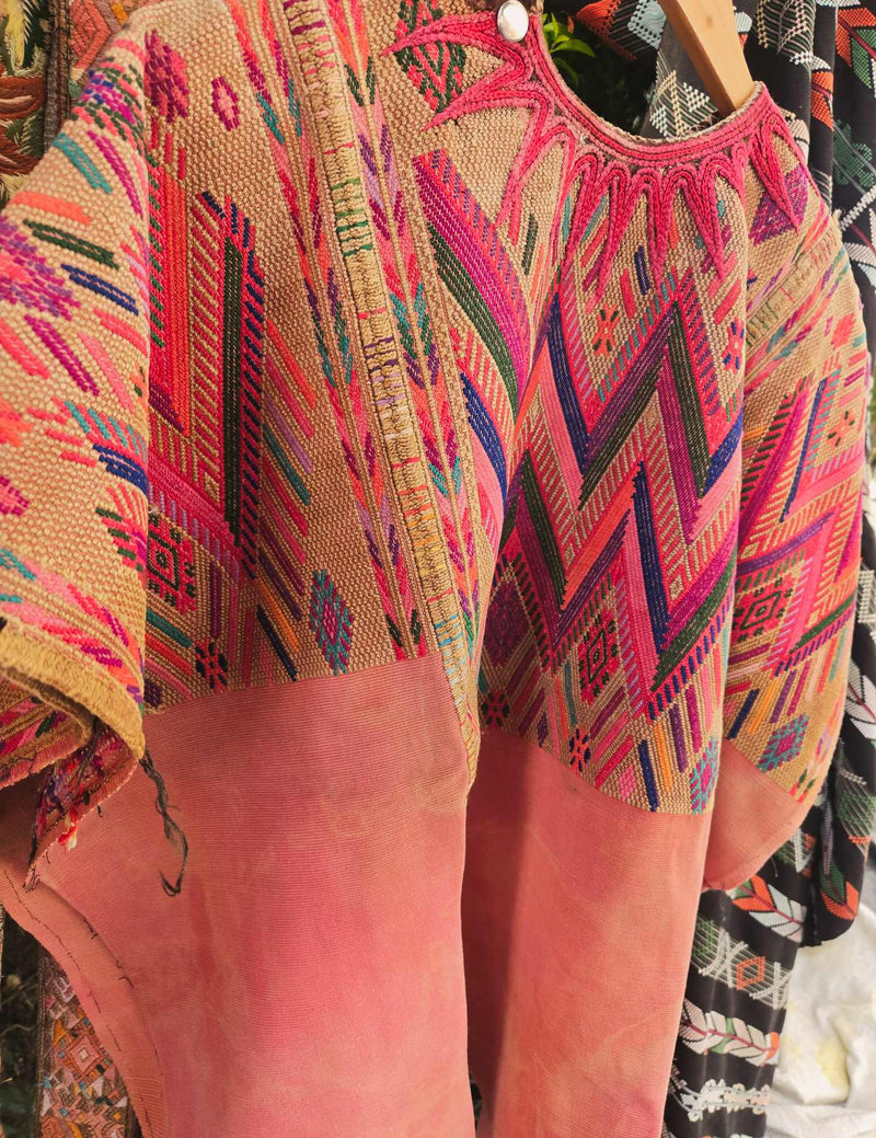 Pink and Gold Chichicastenango Huipil #8-393