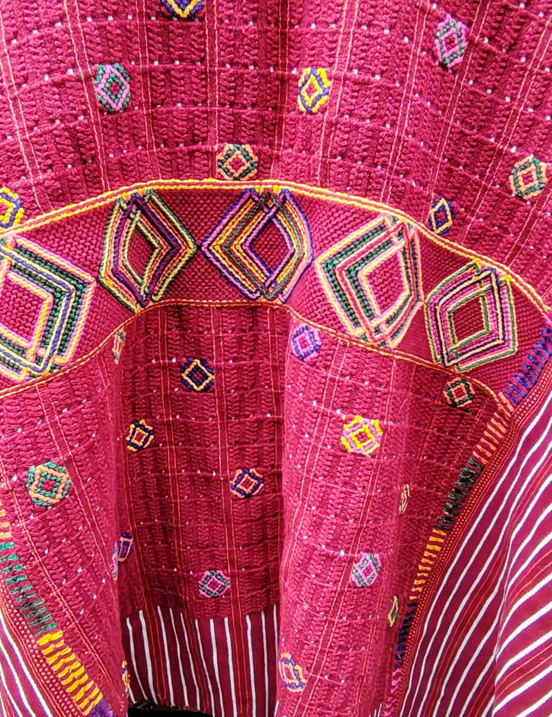 Dark Red with geometrics Colotenango Huipil #8-405