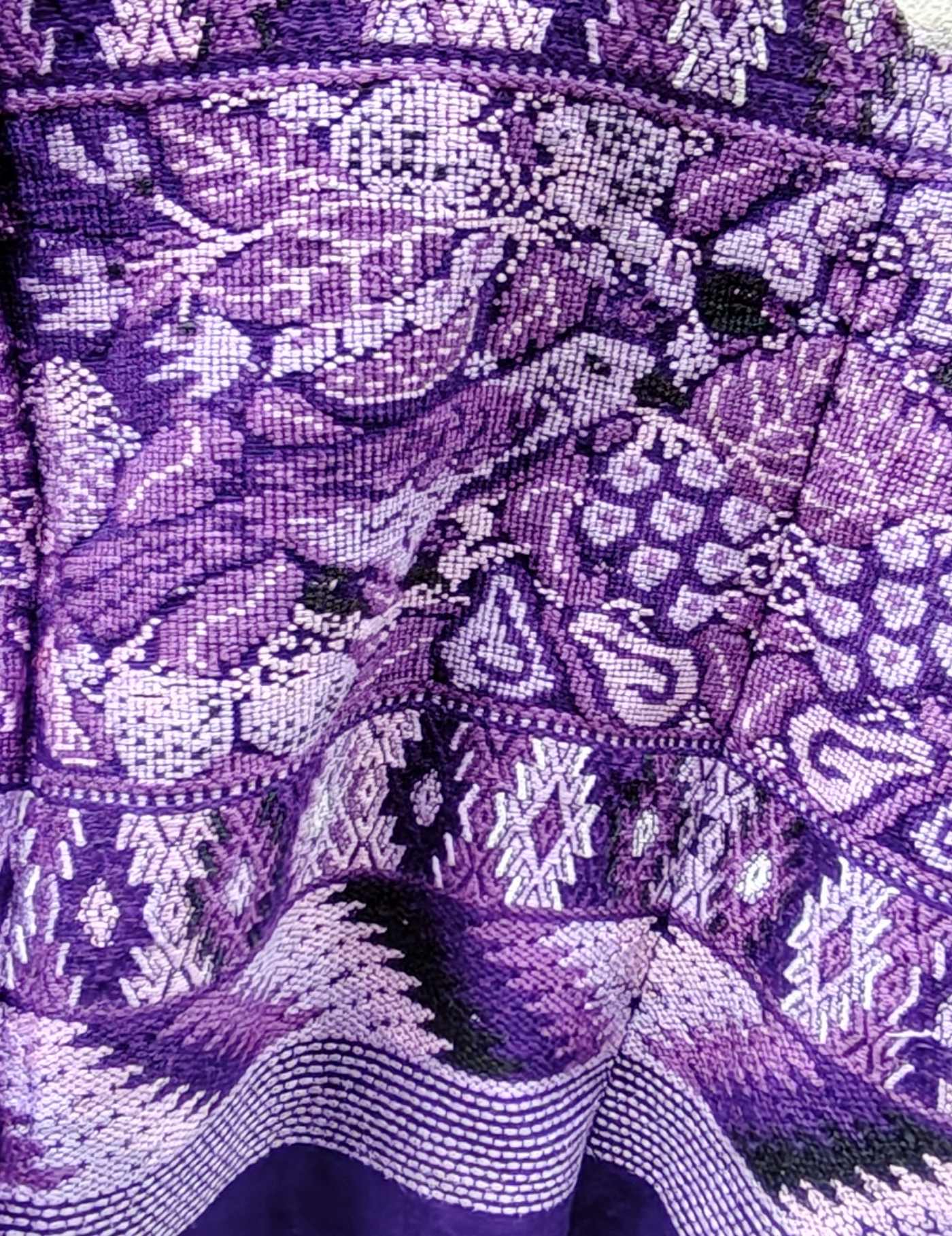 Purple with bird Comalapa Huipil #8-406