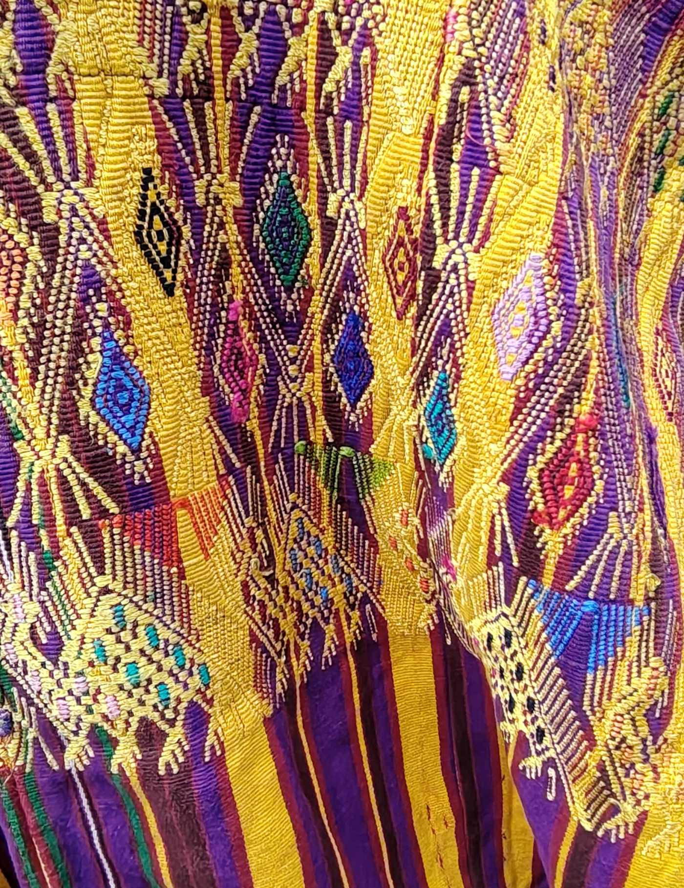 Yellow and Purple Sacatepéquez Huipil #8-416