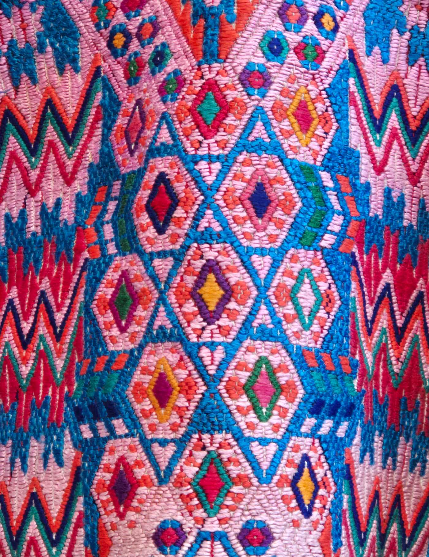 70 Years Old, Silk Embroidery Chichicastenango Huipil #8-437