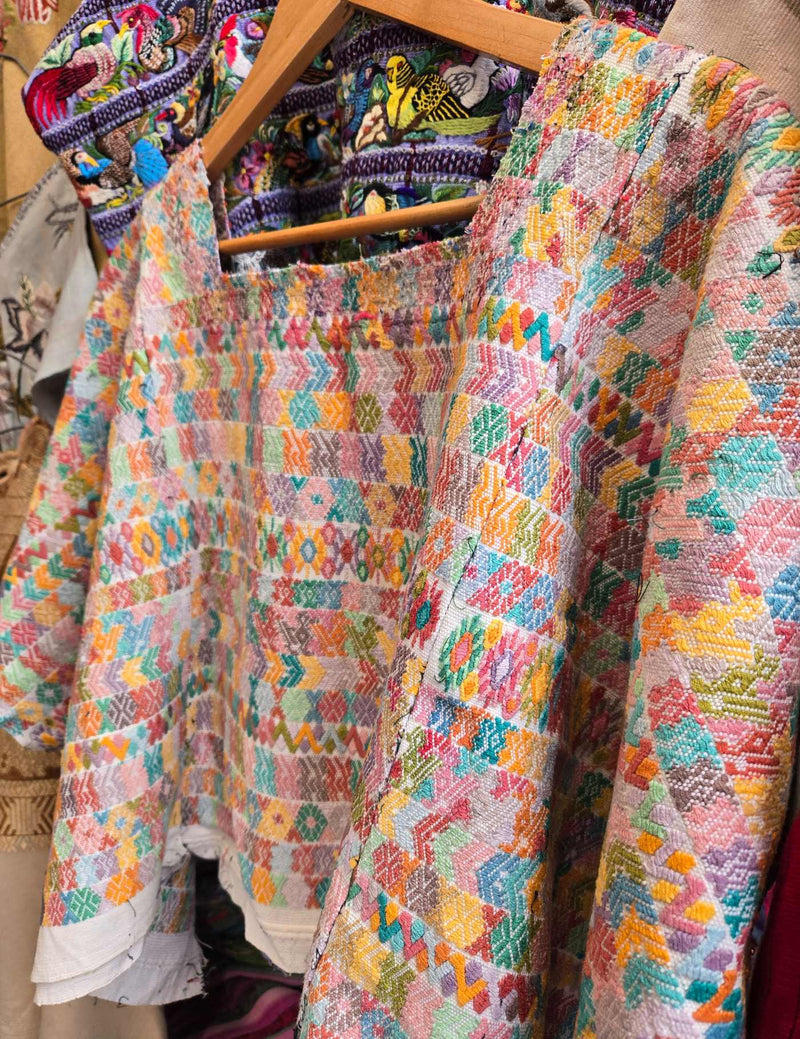 Pastel Geometric Cobán Huipil #8-438