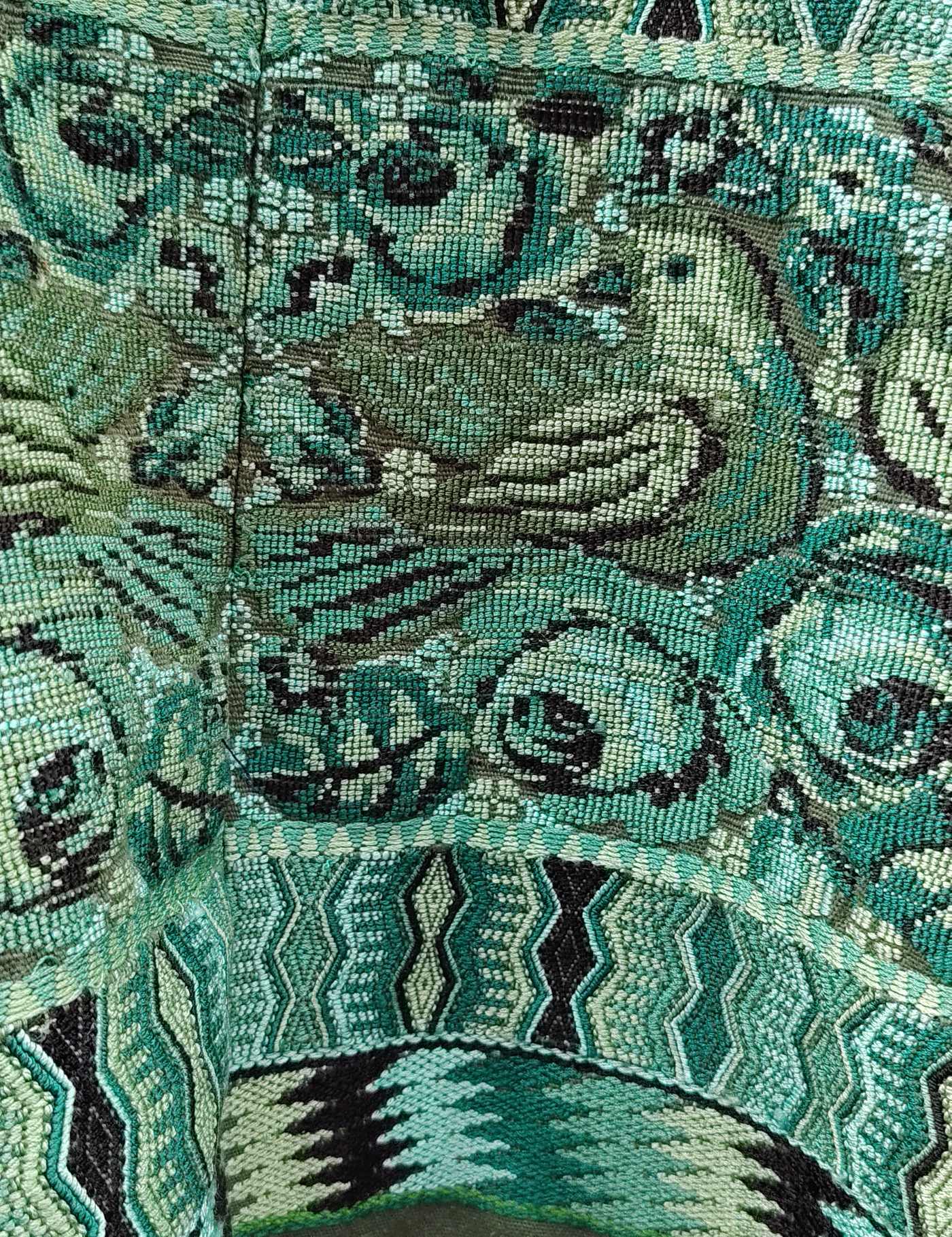 Green Birds and Roses Colotenango Huipil #8-467