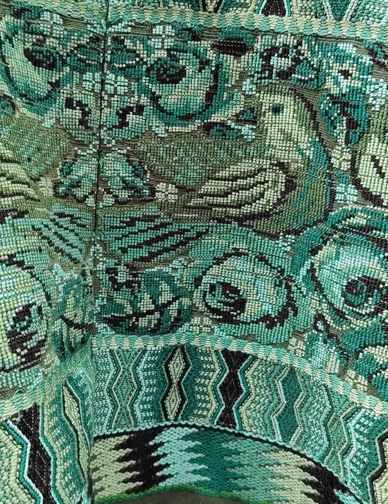 Green Birds and Roses Colotenango Huipil #8-467