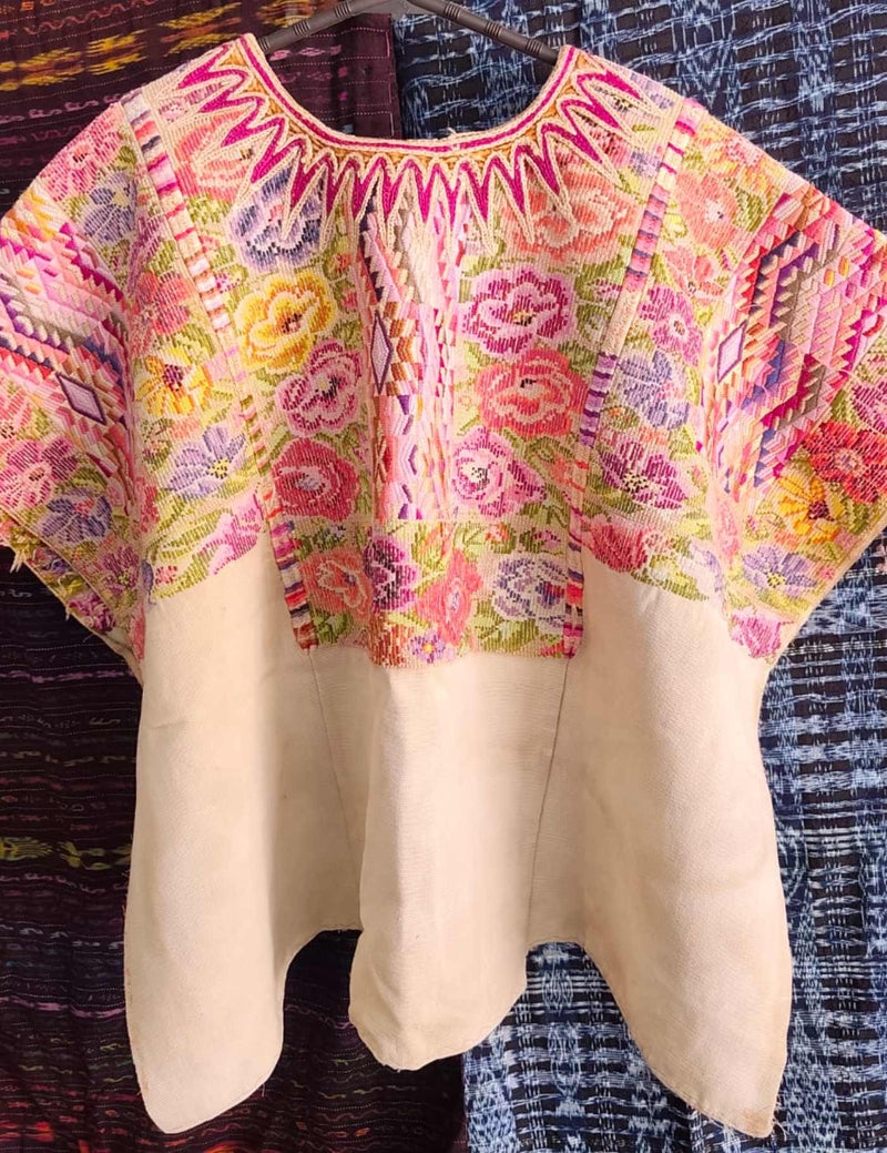 Pastel Floral Chichicastenango Huipil #8-474