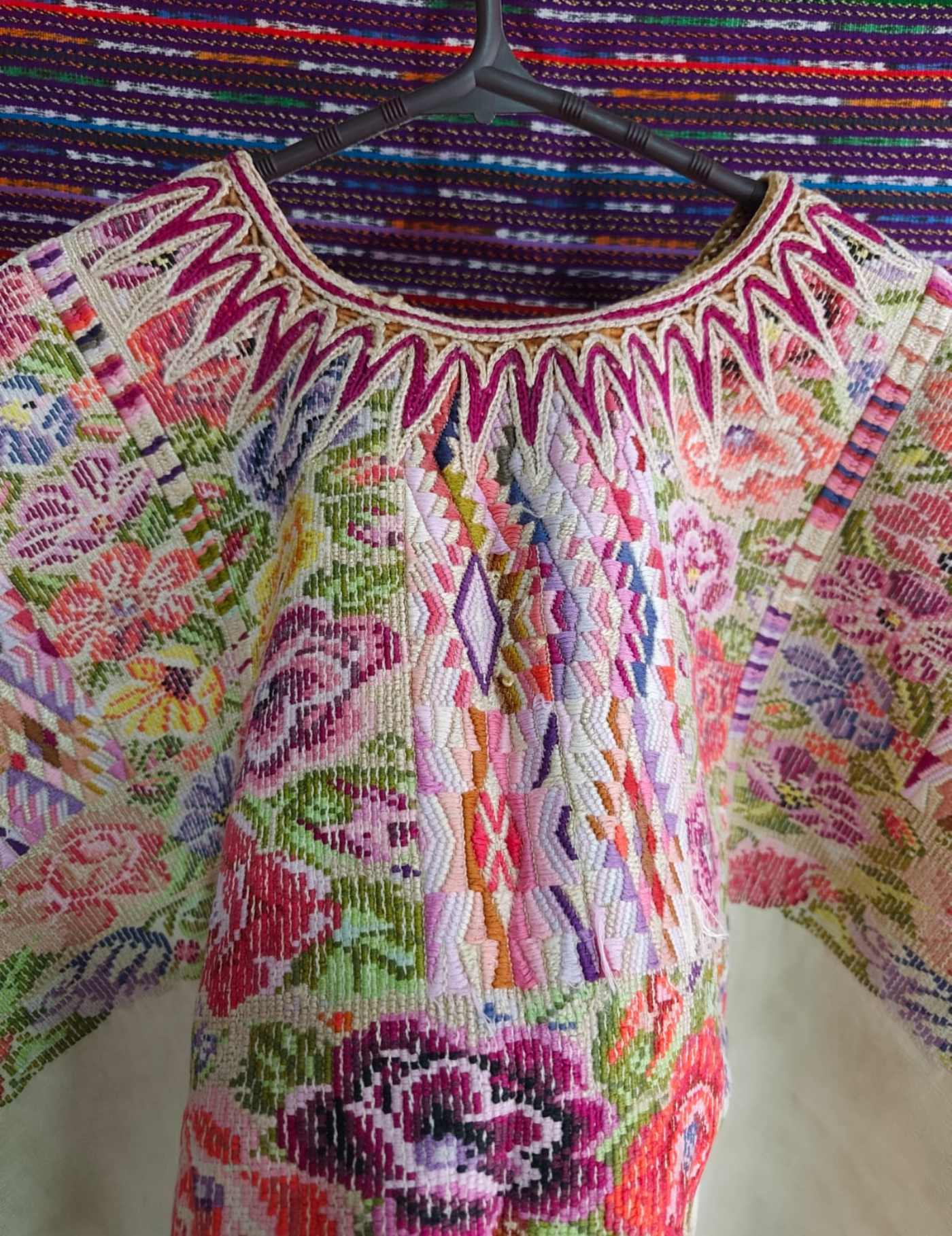 Pastel Floral Chichicastenango Huipil #8-474