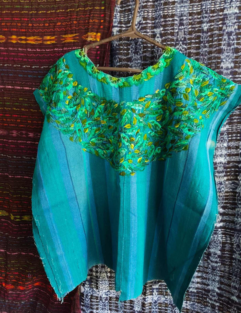 Green and Blue Santiago Huipil #8-476