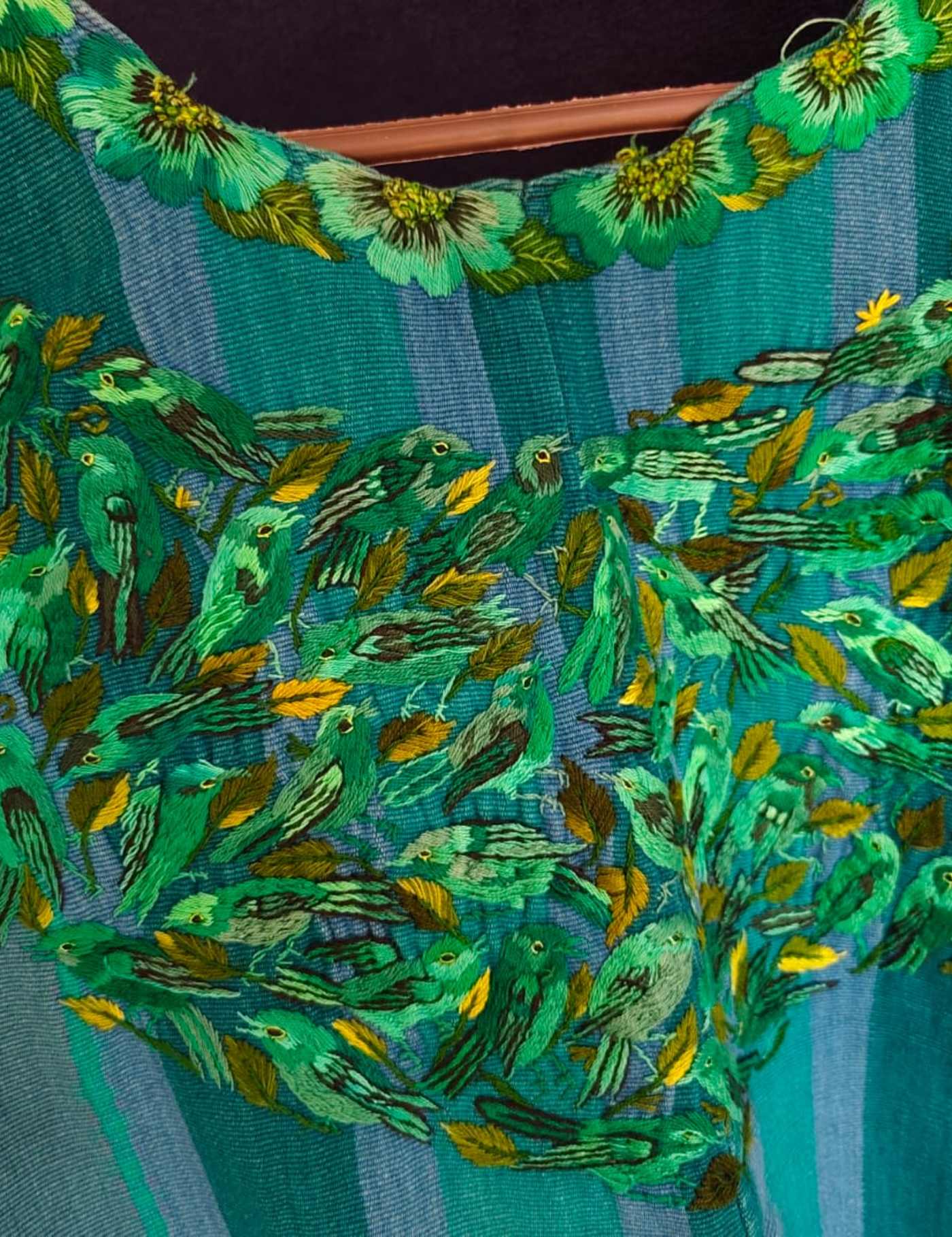 Green and Blue Santiago Huipil #8-476