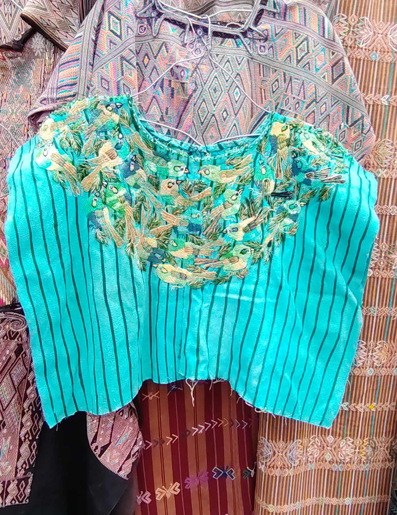 Aqua green Santiago Huipil #8-483