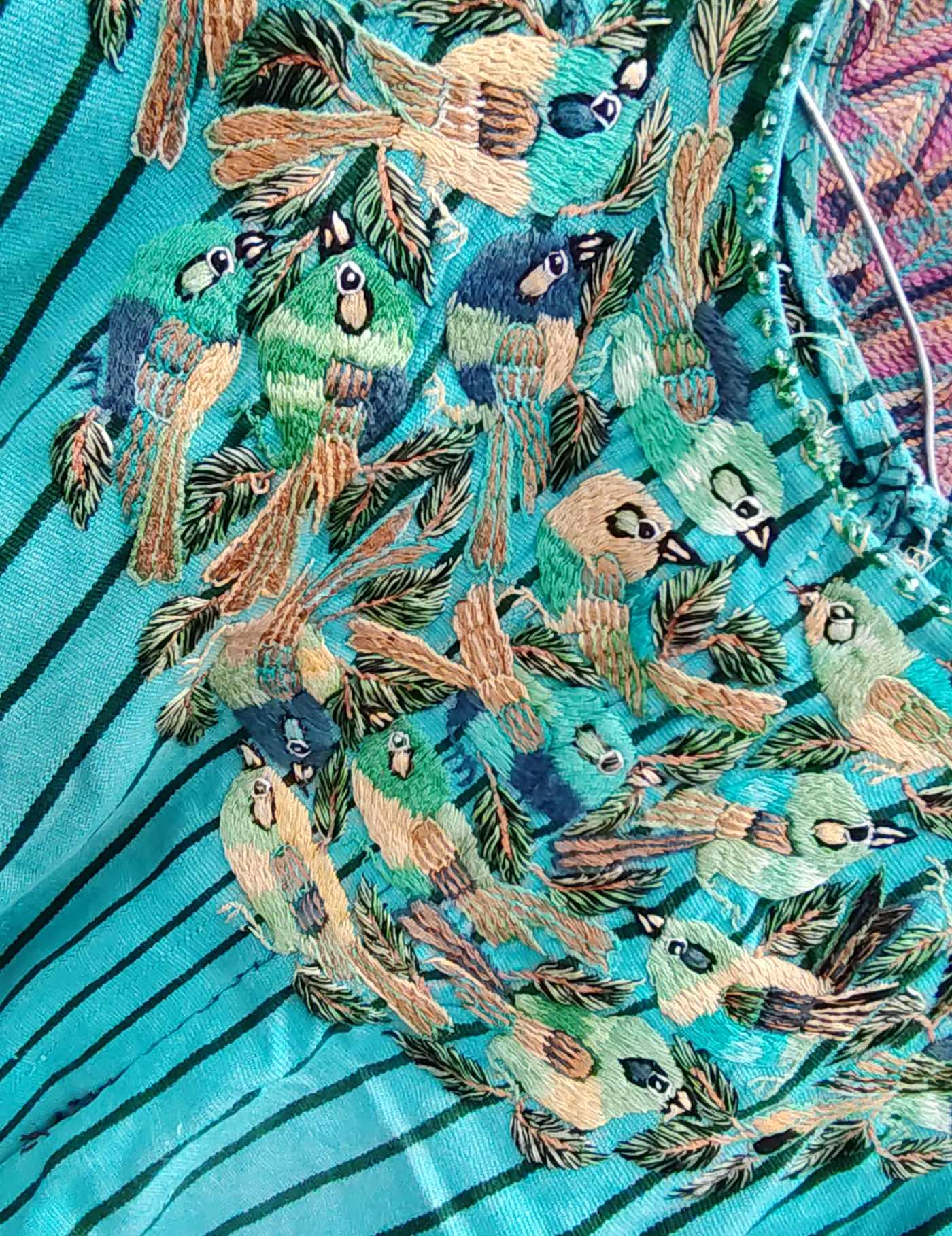 Aqua green Santiago Huipil #8-483