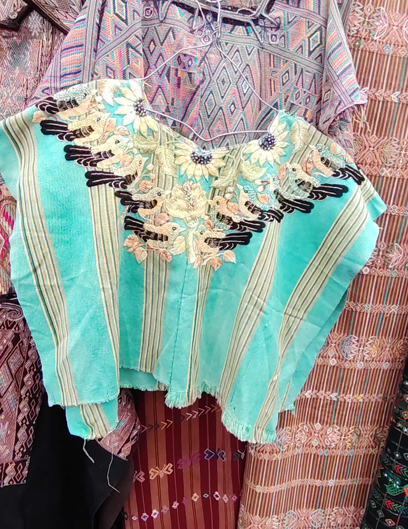 Short Green Santiago Huipil #8-486