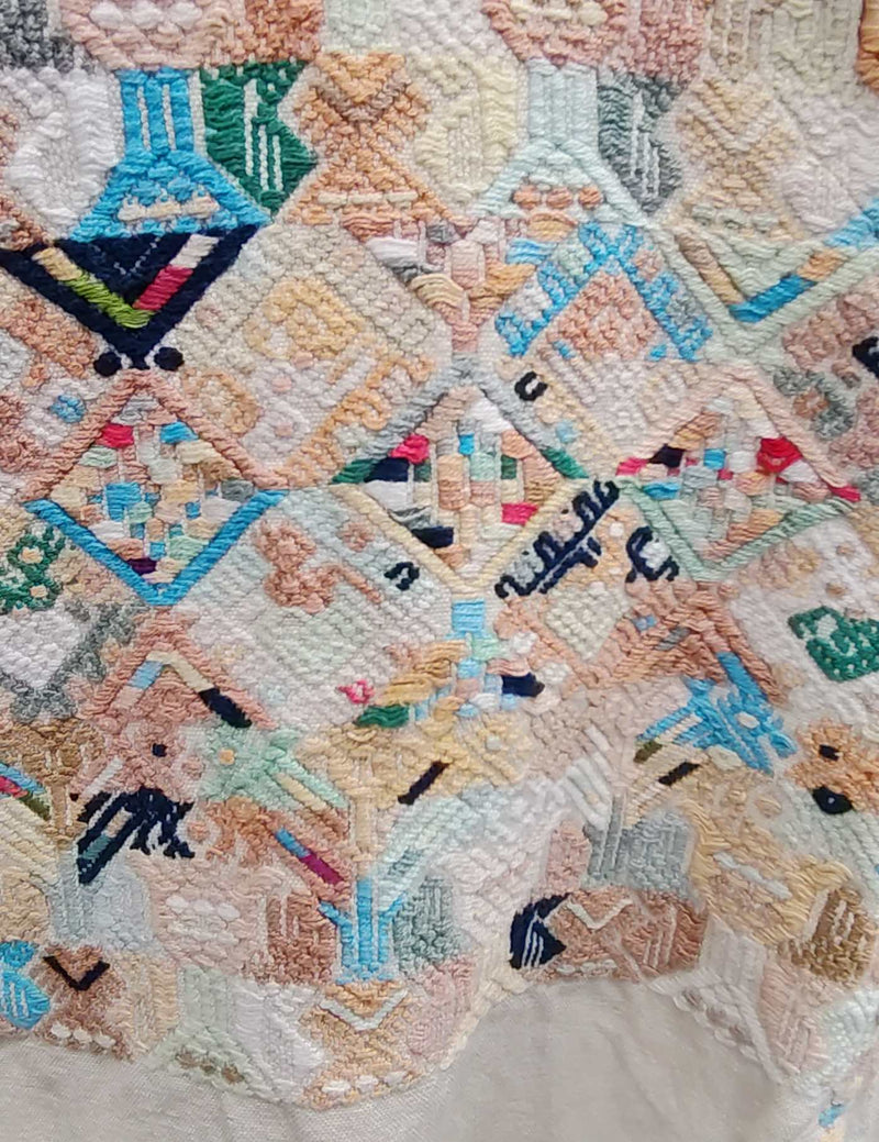 Cream and Beige Nahualá Huipil #8-488