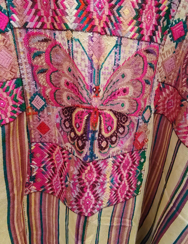 Butterflies and Stripes Chichicastenango Huipil #8-501