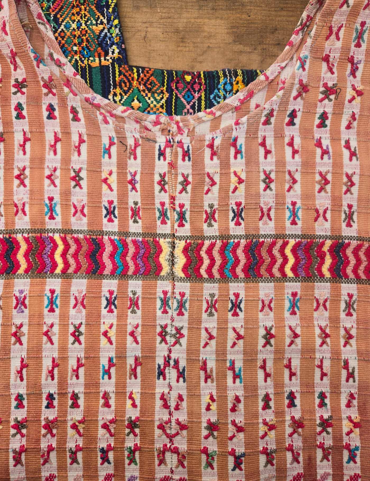 Beige and White San Lucas Tolimán Huipil #8-508