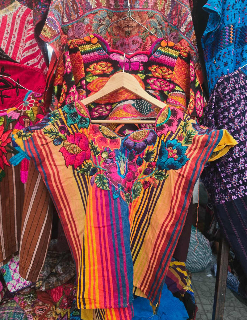 Rainbow Floral Santiago Huipil #8-511