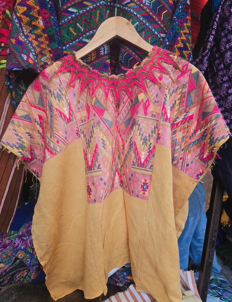 Pink and Primrose Chichicastenango Huipil #8-515