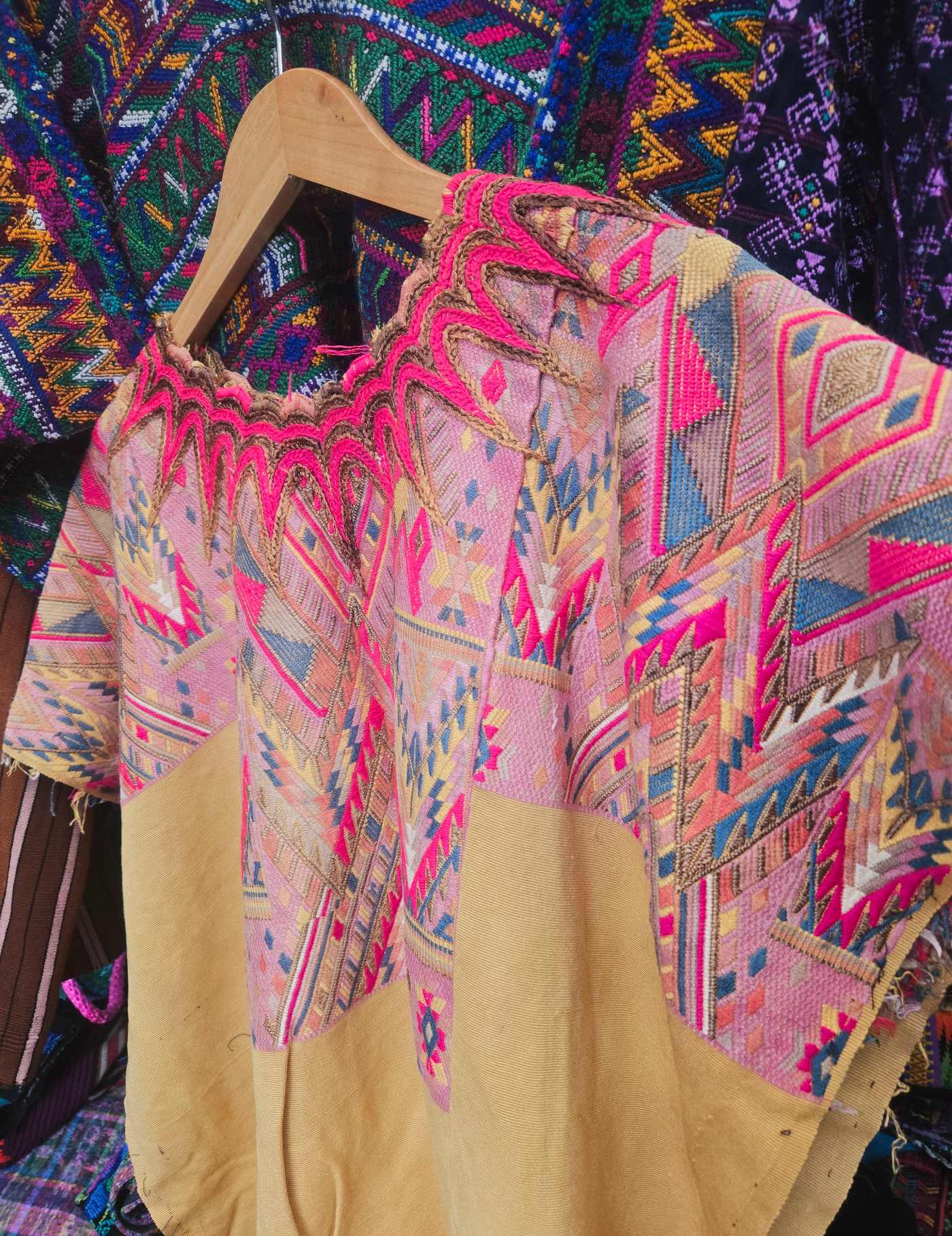 Pink and Primrose Chichicastenango Huipil #8-515