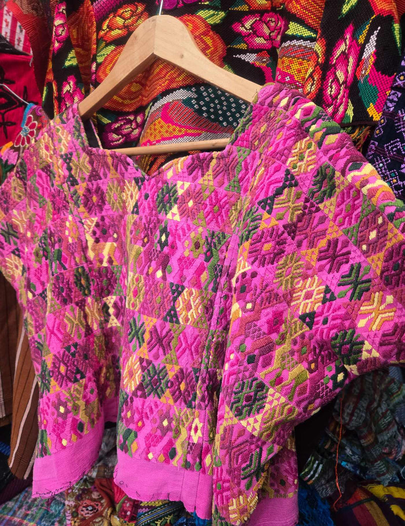 Hot Pink Cobán Huipil #8-519