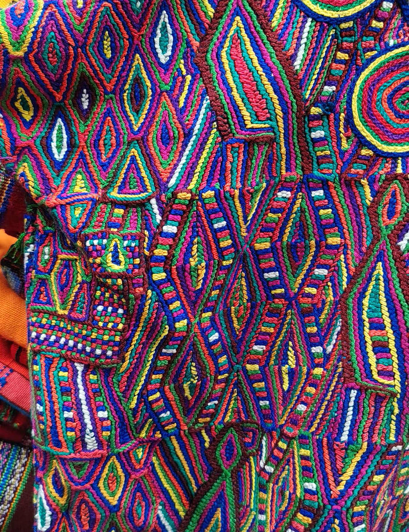 Red and Blue Nebaj Huipil #8-536