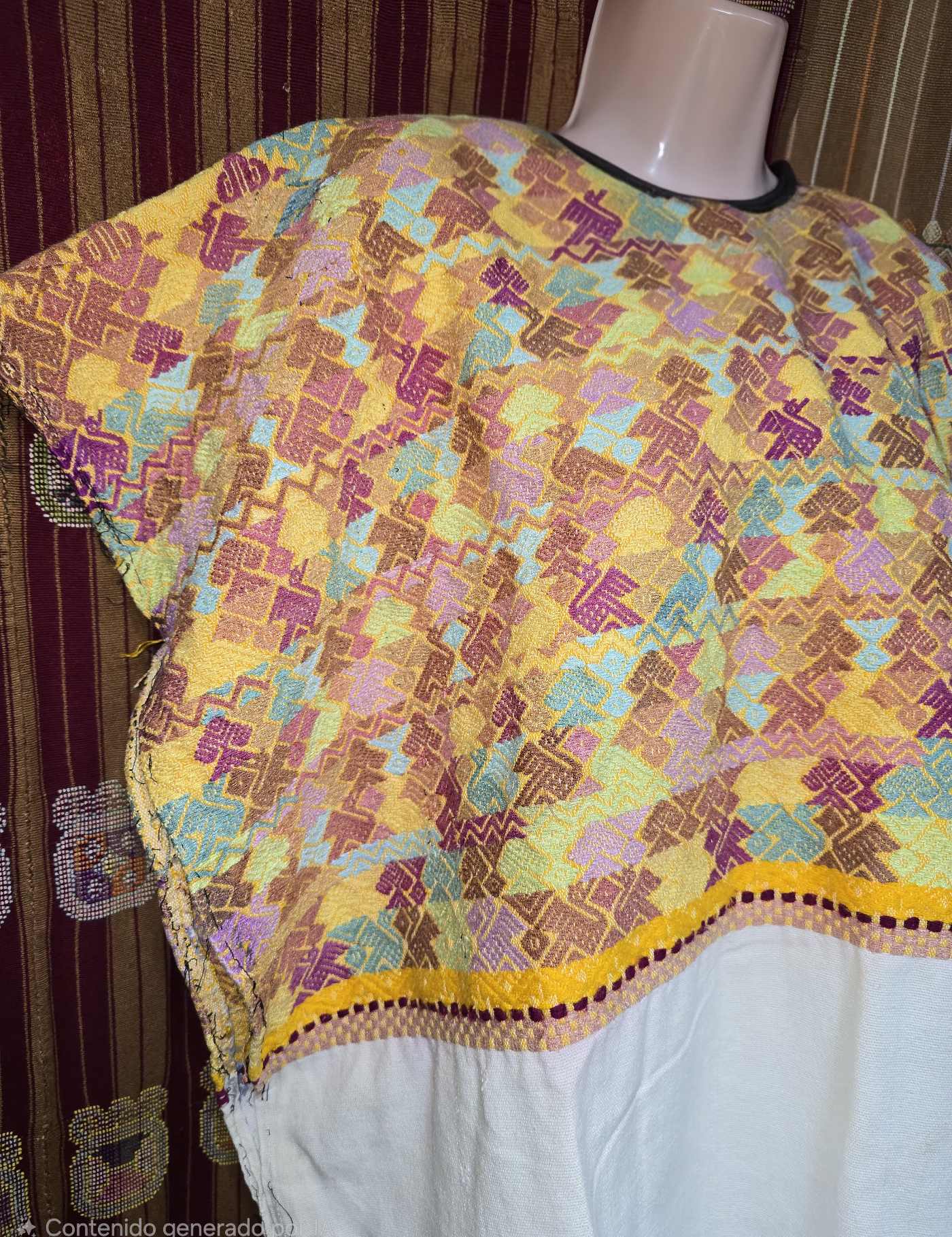 Gold and Pink San Marcos Huipil #8-537